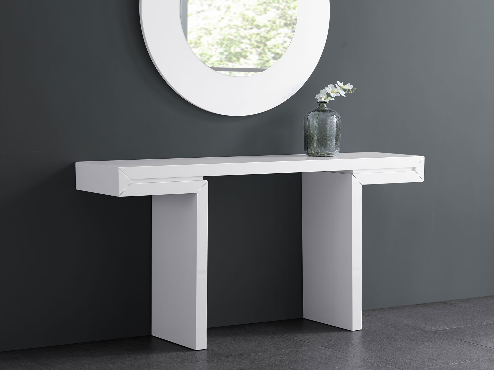 White gloss sofa deals table